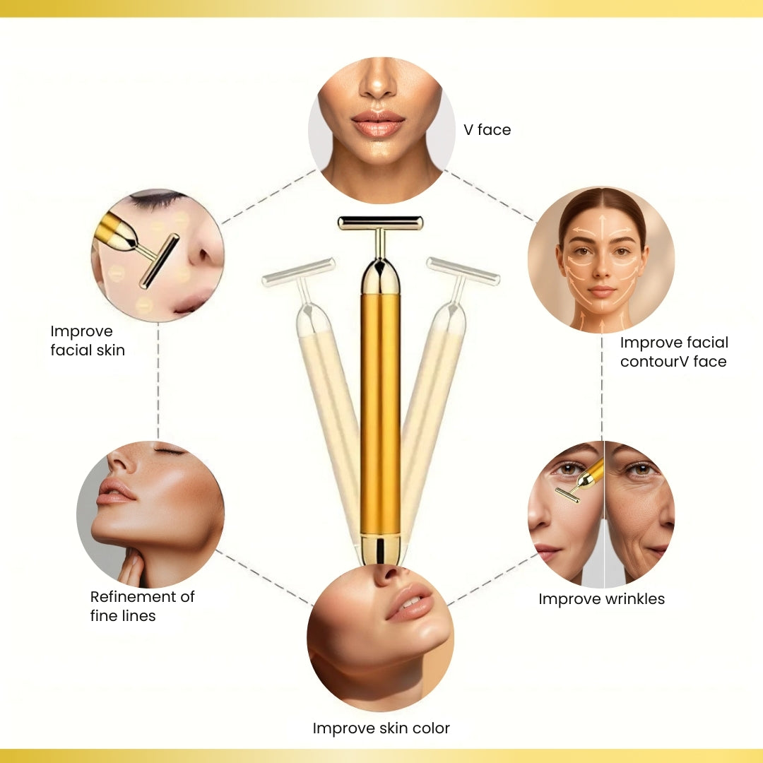 Dr.Veda 24K Gold Electric Facial Massage Roller