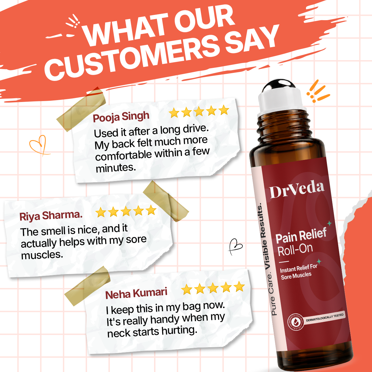 Pain Relief Roll-On By Dr.Veda