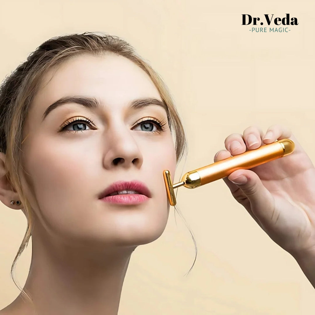 Dr.Veda 24K Gold Electric Facial Massage Roller