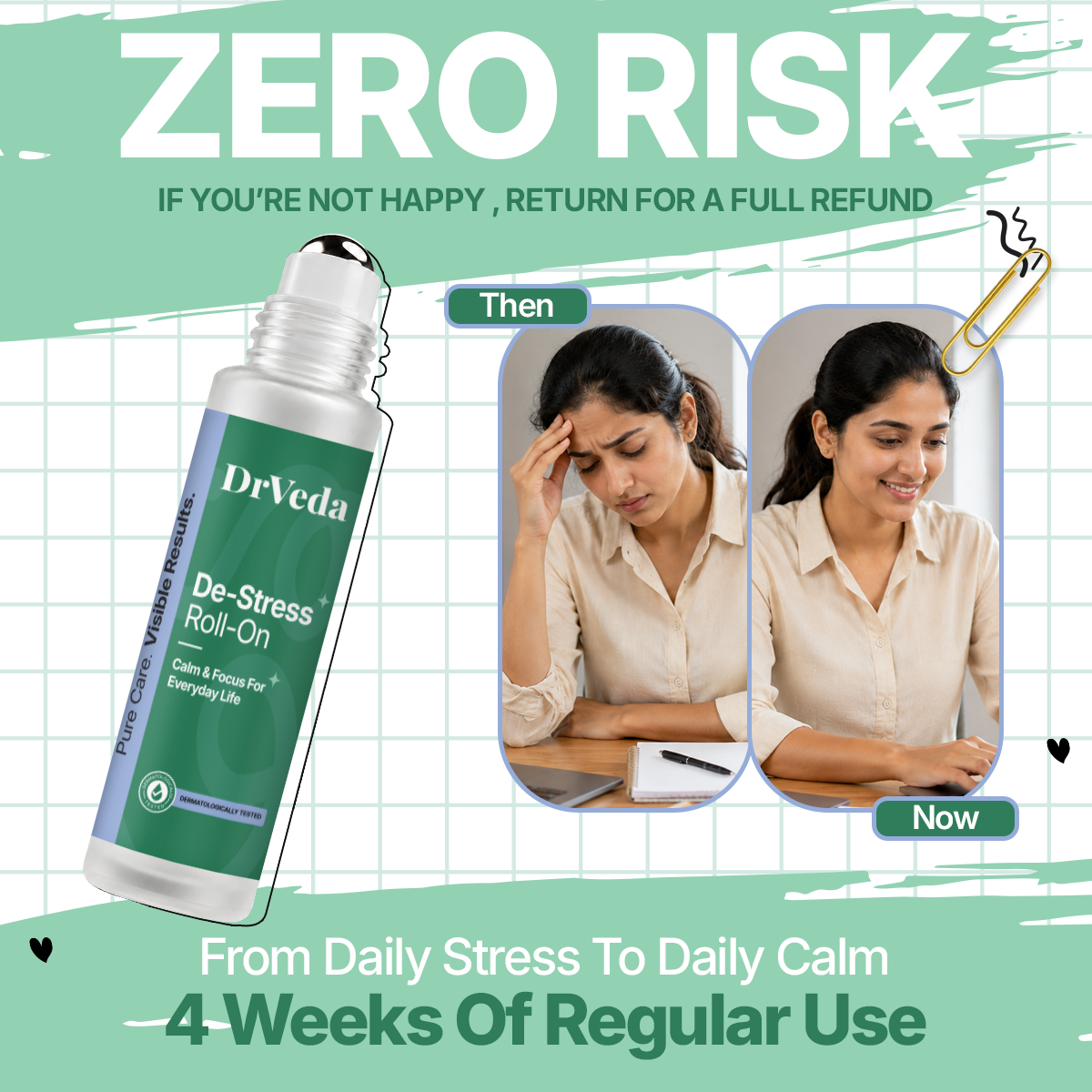 De-Stress & Focus Roll-On By Dr.Veda