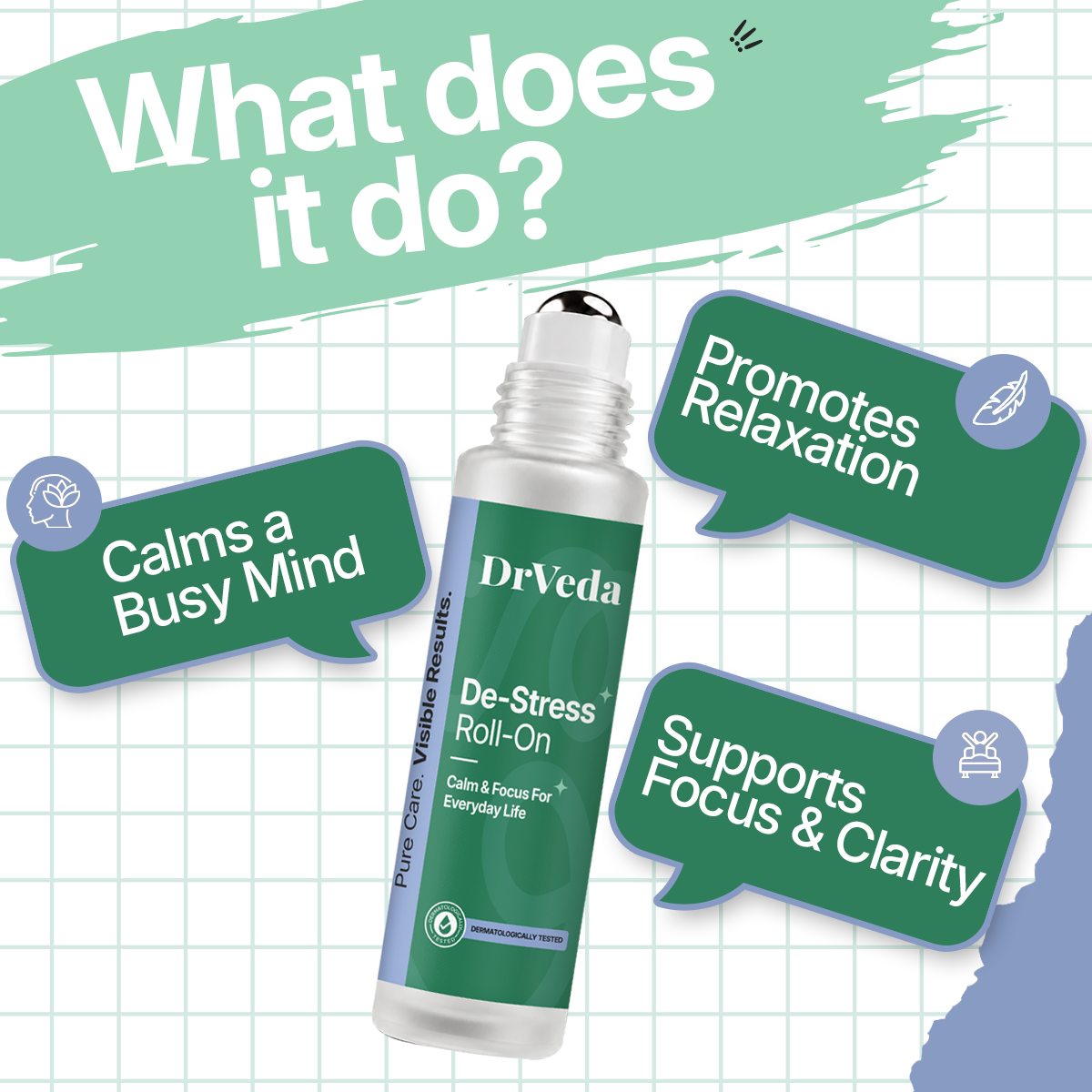 De-Stress & Focus Roll-On By Dr.Veda