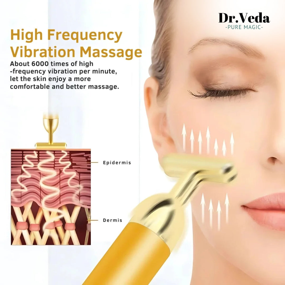 Dr.Veda 24K Gold Electric Facial Massage Roller Dr.Veda 24K Gold Electric Facial Massage Roller