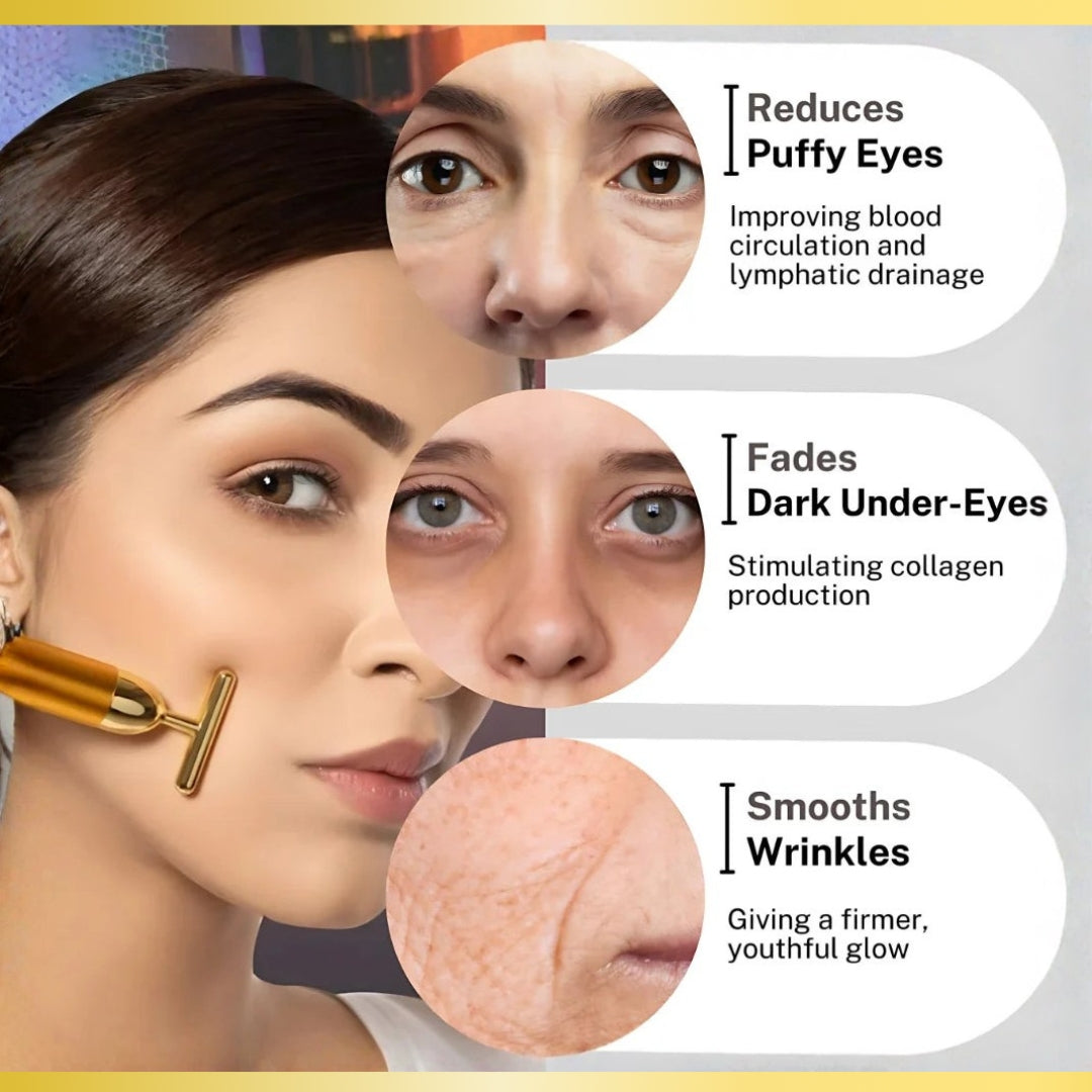 Dr.Veda 24K Gold Electric Facial Massage Roller