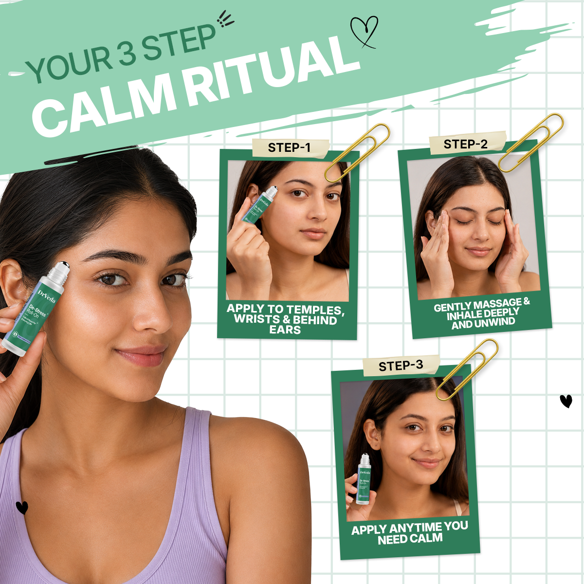 De-Stress & Focus Roll-On By Dr.Veda