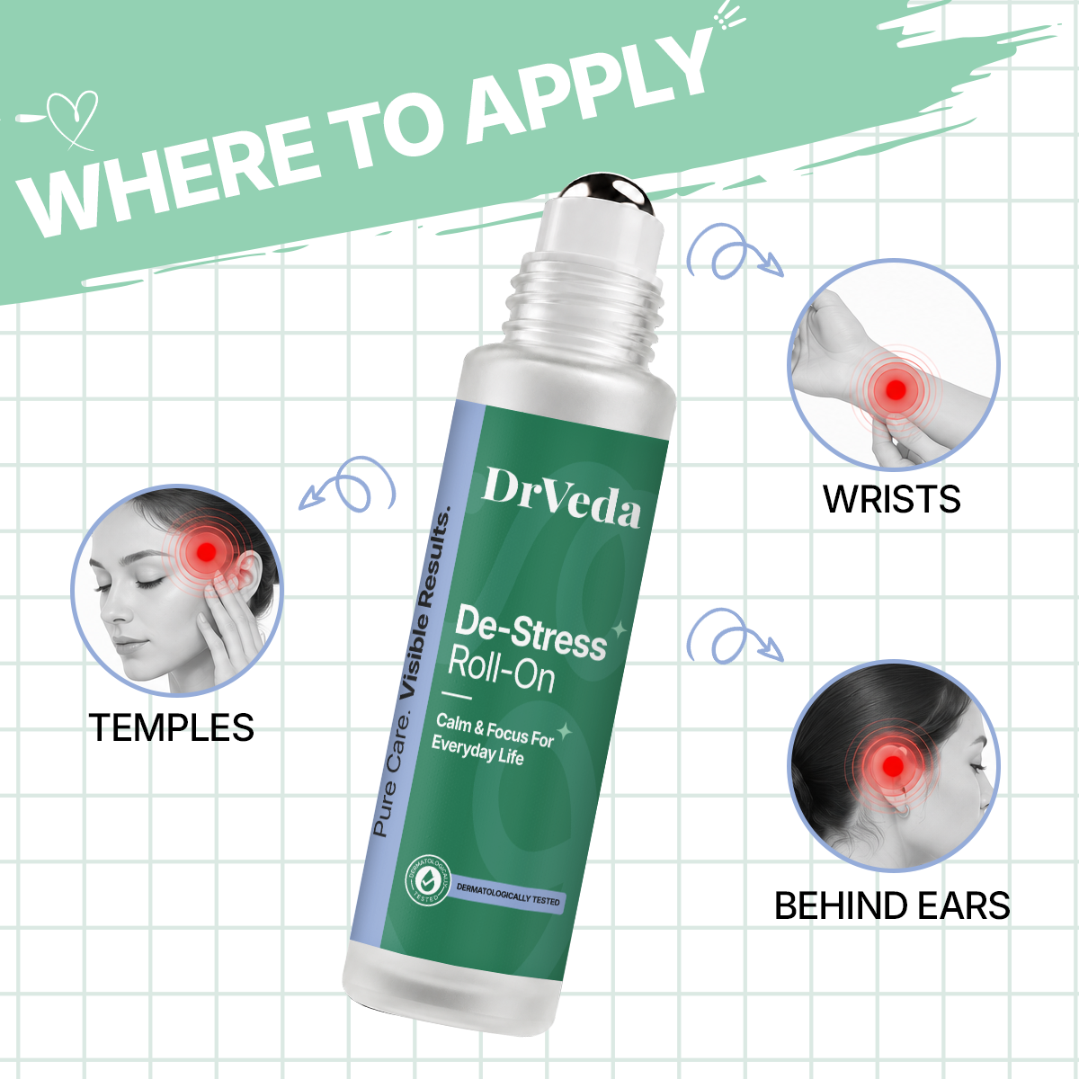 De-Stress & Focus Roll-On By Dr.Veda