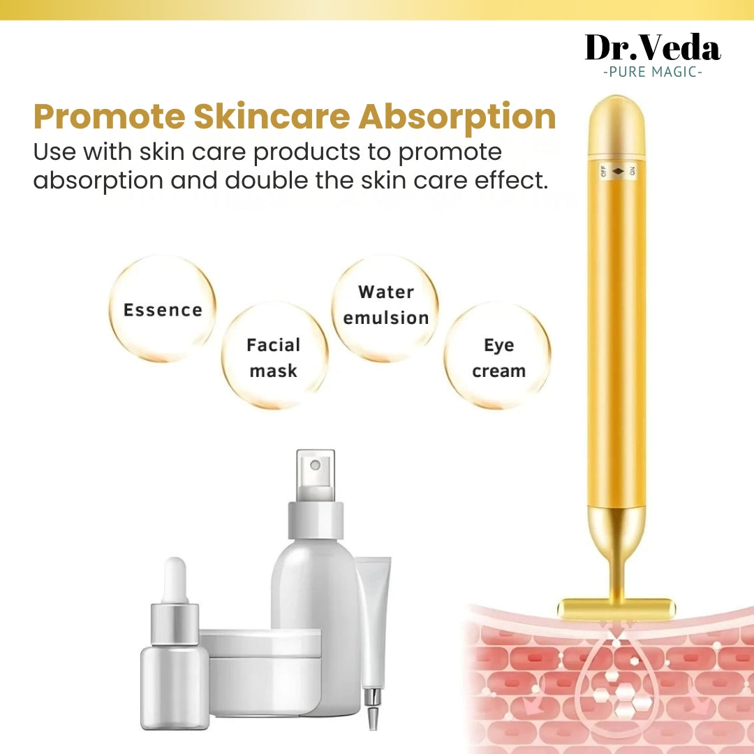 Dr.Veda 24K Gold Electric Facial Massage Roller