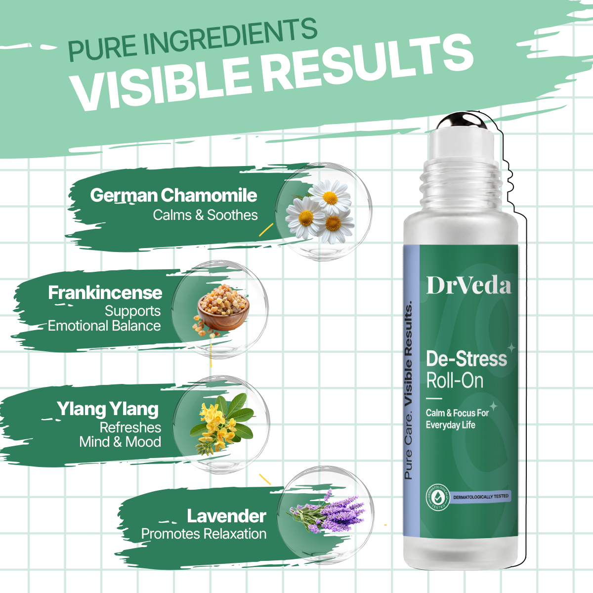 De-Stress & Focus Roll-On By Dr.Veda