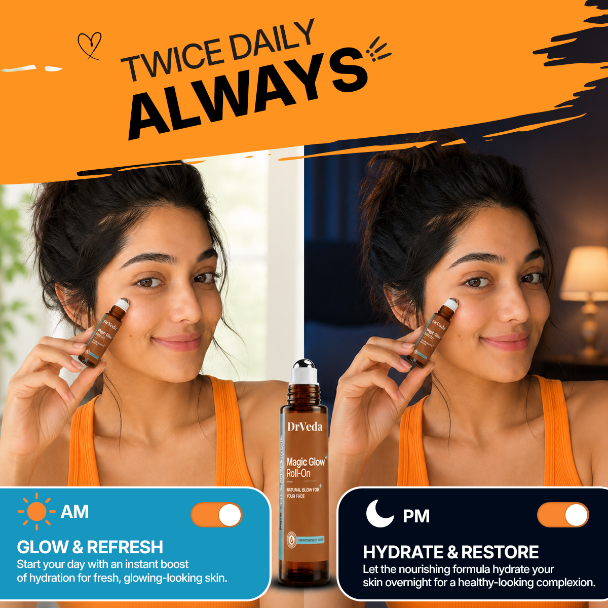 Magic Glow Roll-On By Dr.Veda for Acne, Acne Scars, Pigmentation & Dark Spot Reduction
