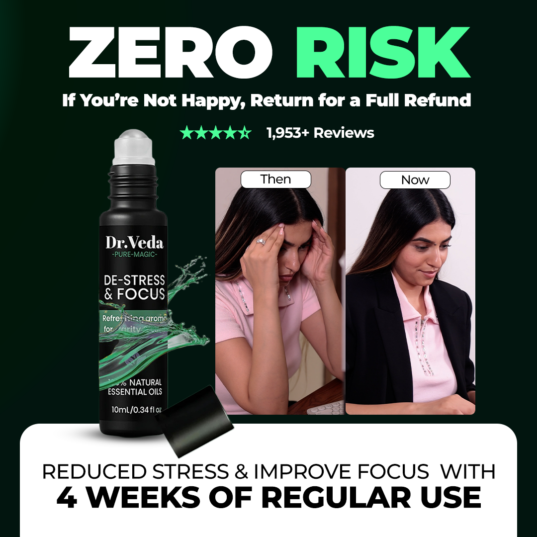 De-Stress & Focus Roll-On By Dr.Veda